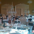 Gisborough Hall - black bows and candelabras